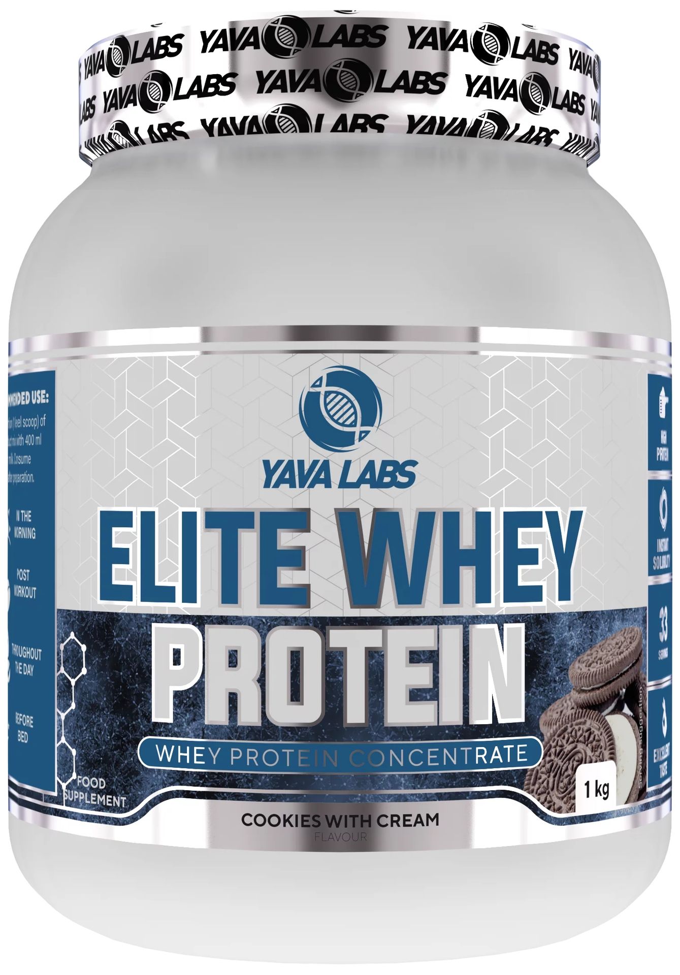 Białko Serwatkowe Elite Whey Protein 1 kg Yava Labs ciastka z kremem