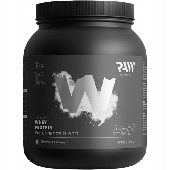 Odżywka białkowa koncentrat białka - WPC RAW proszek 900 g smak czekoladowy