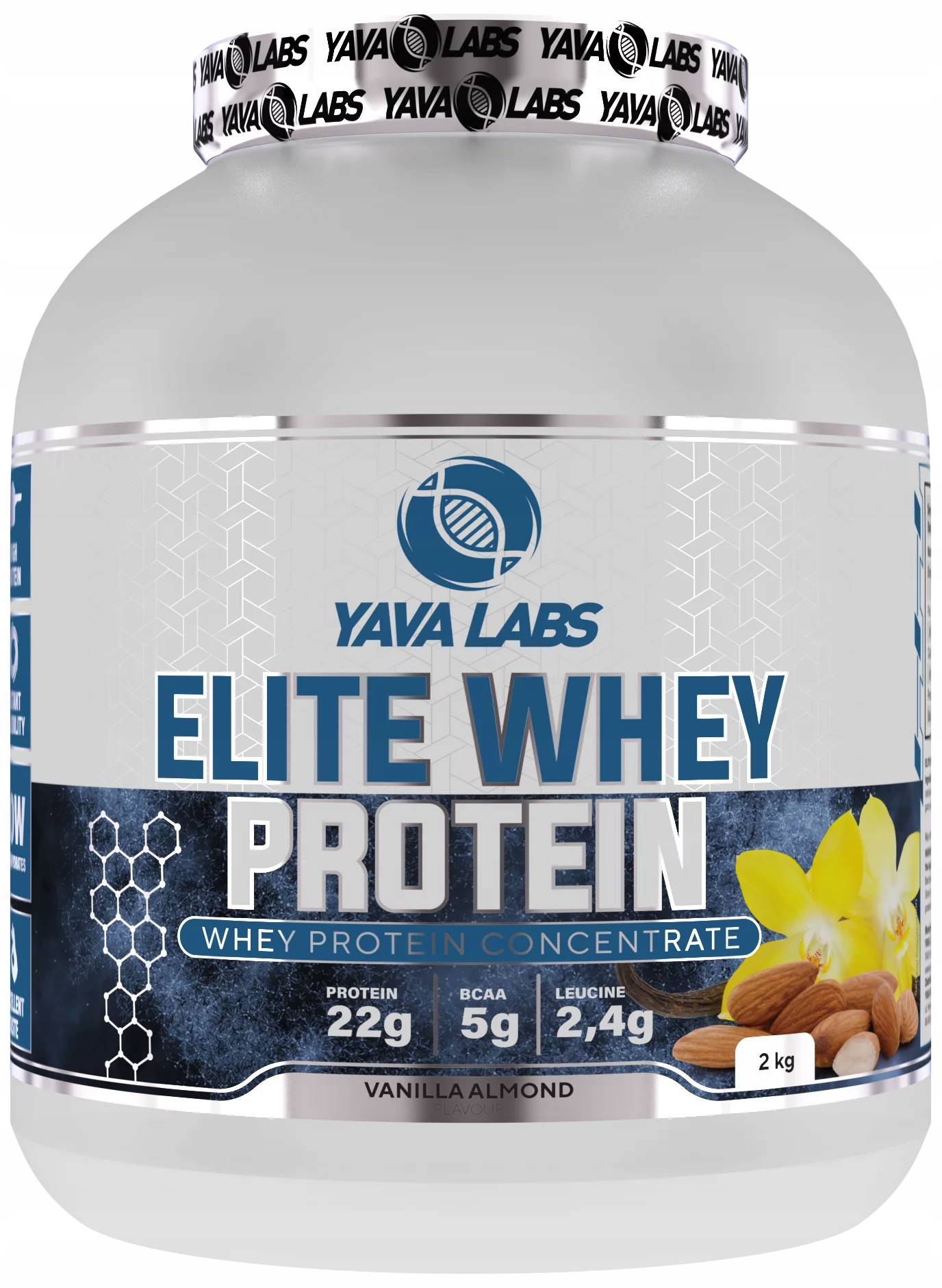 Białko Serwatkowe Elite Whey Protein 2 kg Yava Labs migdały waniliowe