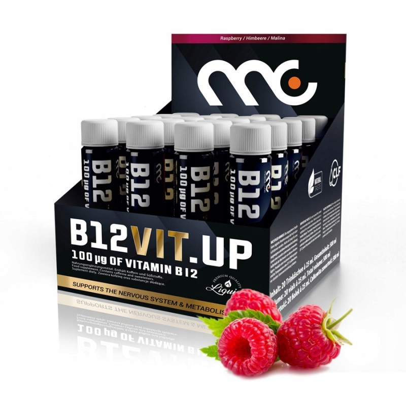 WITAMINA B12 VITUP MUSCLECLINIC NA ZMĘCZENIE STRES UKŁAD NERWOWY 20 FIOLEK