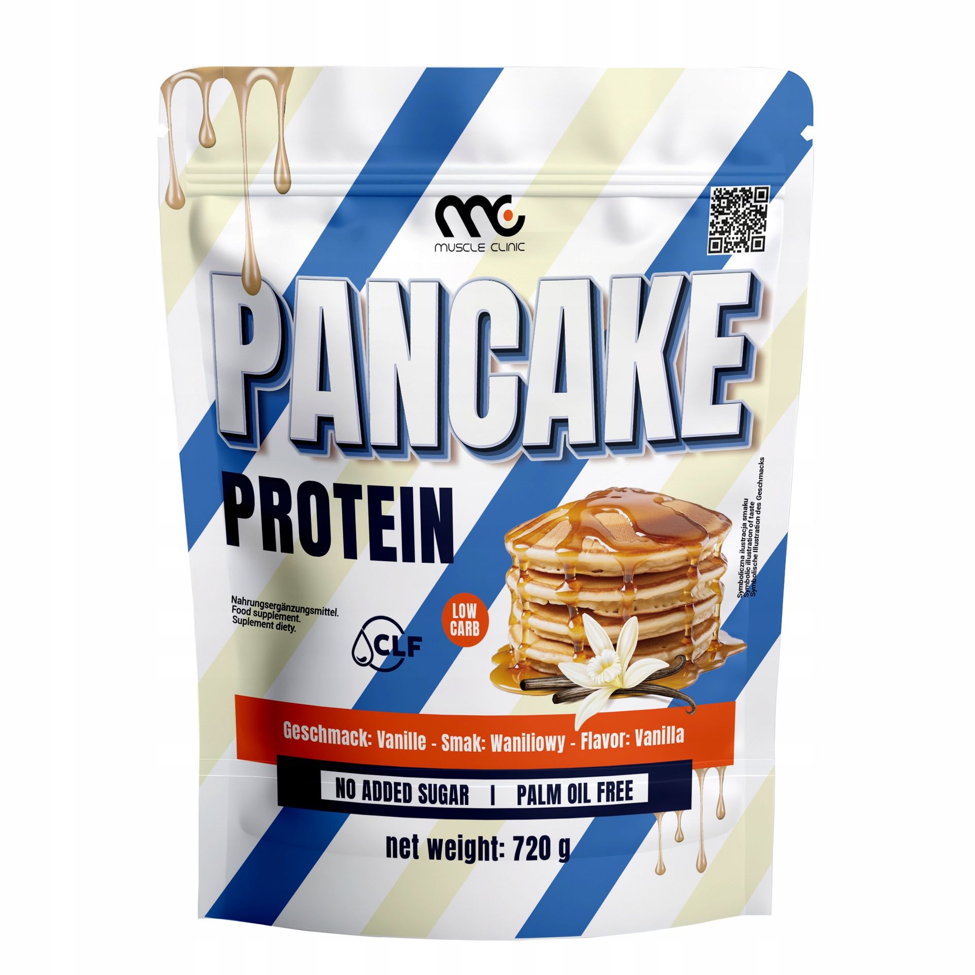 MUSCLE CLINIC PANCAKE PROTEIN 720g PROTEINOWE PANCAKE BEZ CUKRU Wanilia