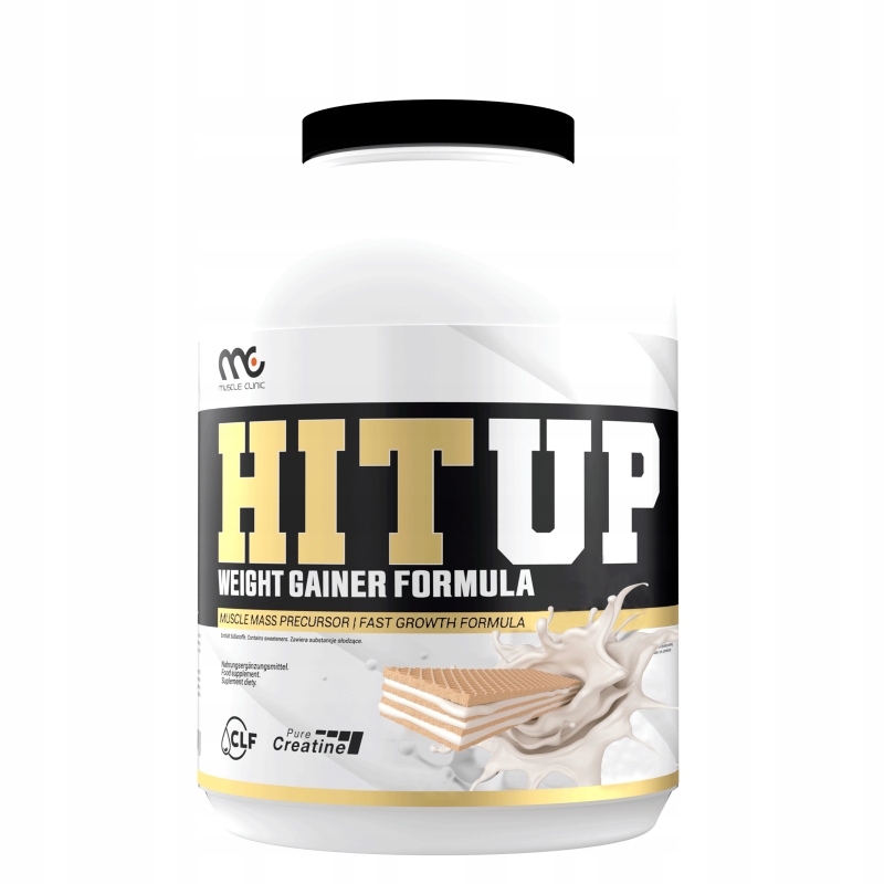 Muscle Clinic HITUP Gainer Na Masę Kreatyna Aminokwasy Wafelkowy 3000g