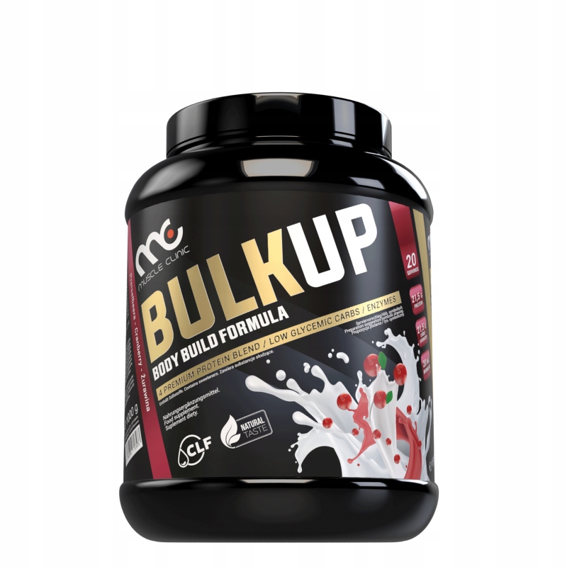 BulkUp Muscle Cilinic Odżywka białkowa 50/50 WPI WPC WPH MPI 1000G Żurawina