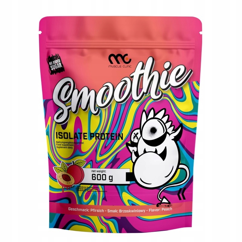 MUSCLE CLINIC Smoothie ISO 600g Izolat białka 92g Brzoskwinia