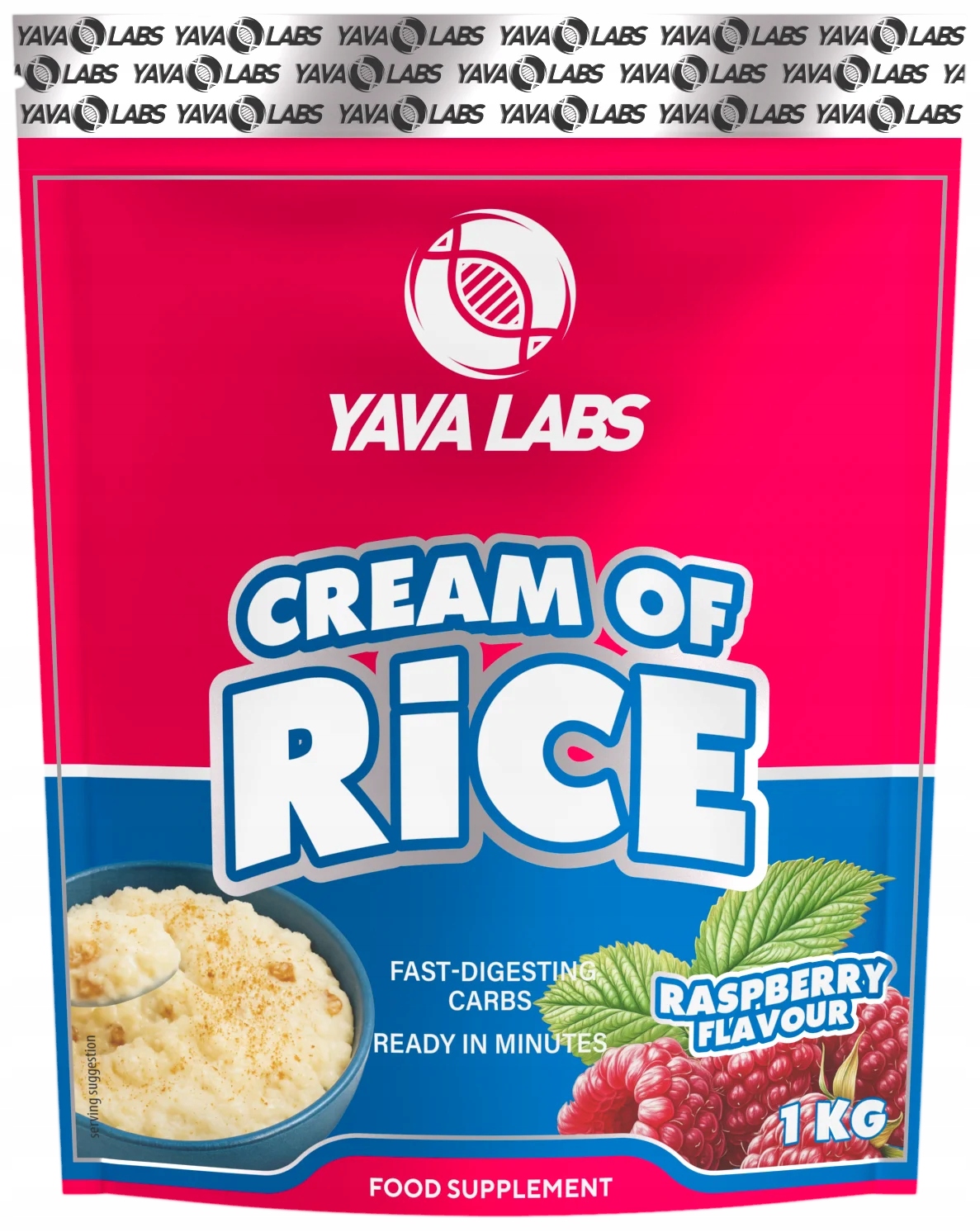 Cream Of Rice 1 kg Yava Labs Kleik Ryżowy Dla Sportowców Malinowy