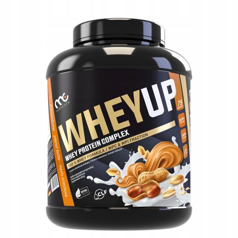 Białko Odżywka białkowa Koncentrat WPC Muscle Clinic 2250g Masło Orzechowe