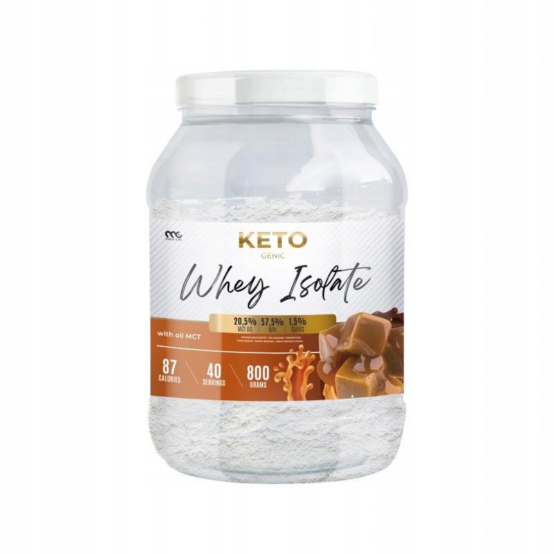 Muscle Clinic KETO WHEY Izolat WPI Olej MCT Witaminy Słony Karmel 800g