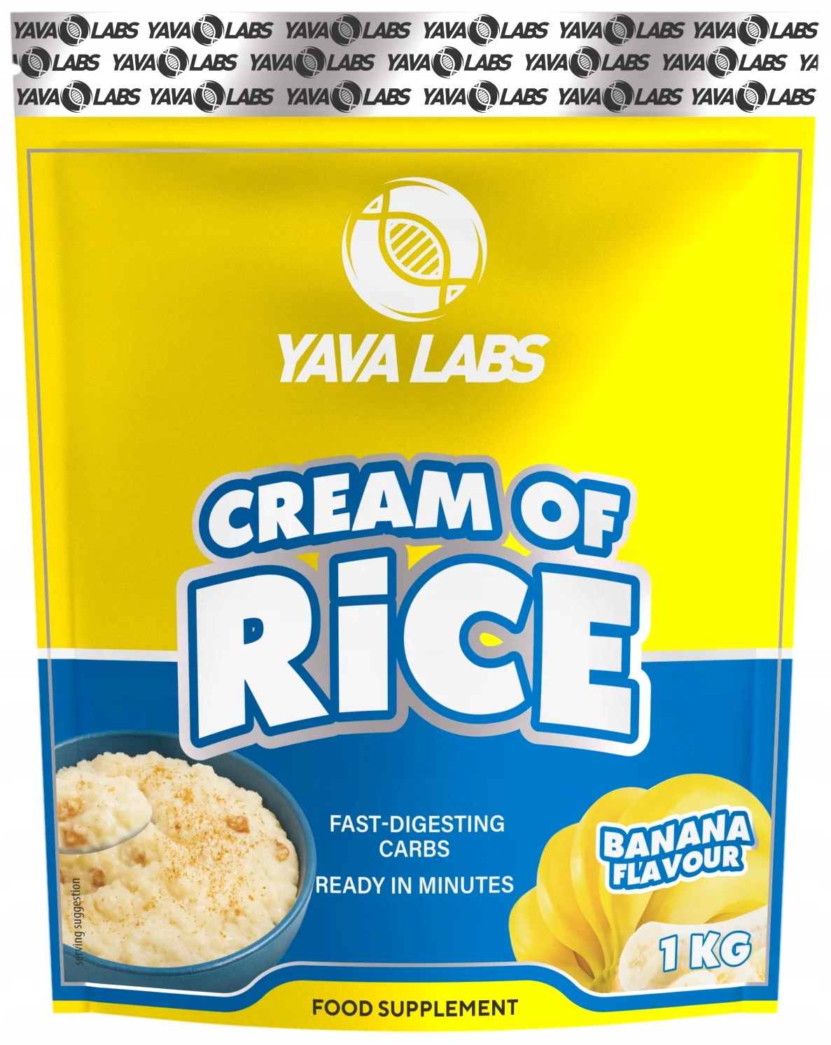 Cream Of Rice 1 kg Yava Labs Kleik Ryżowy Dla Sportowców o Smaku Bananowym