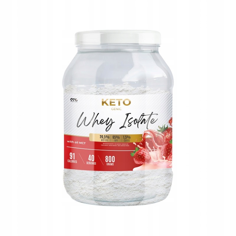 Odżywka białkowa Keto Izolat Muscle Clinic keto whey WPI 800 g Truskawkowy