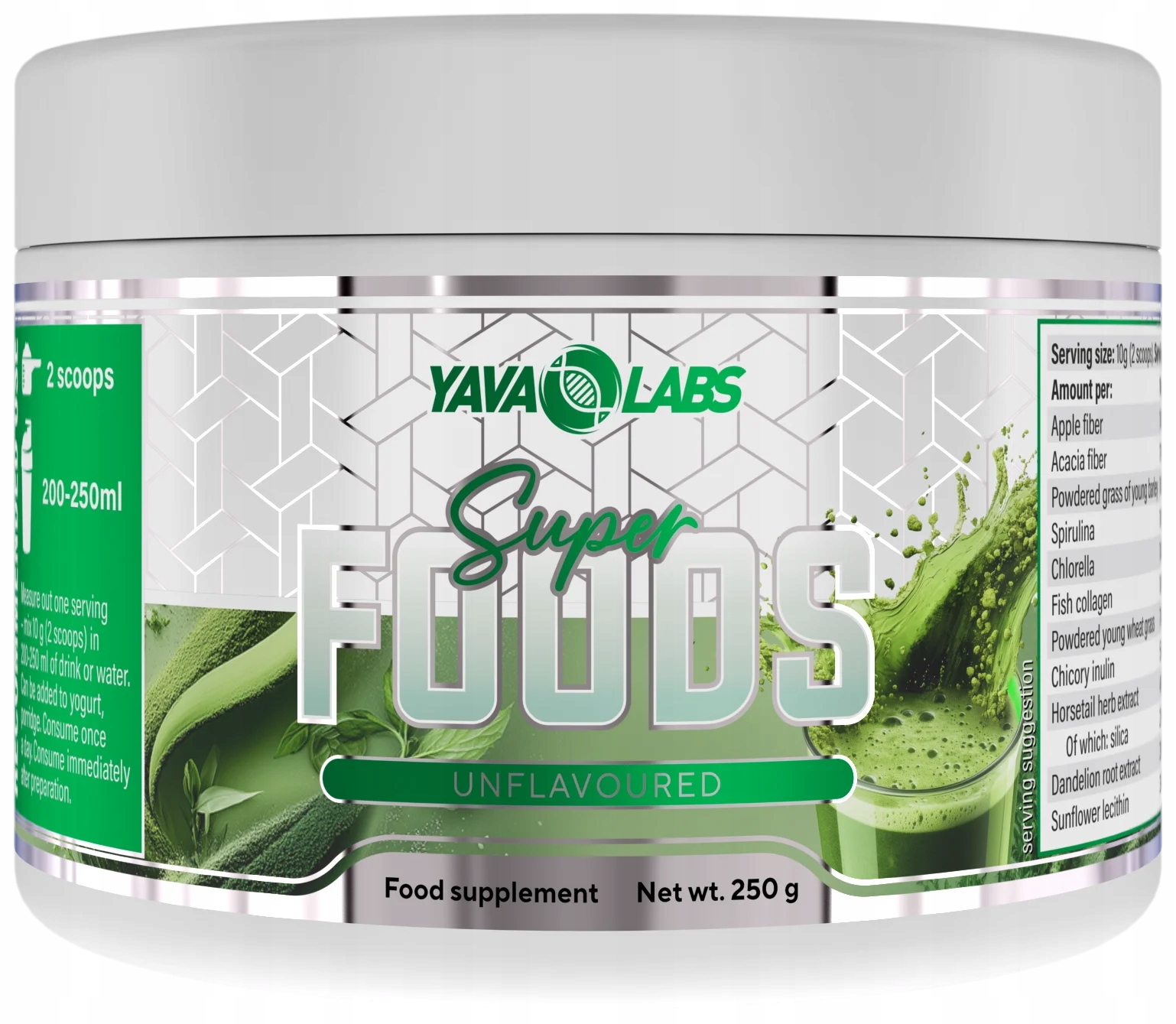 YAVA LABS Superfoods 250 g - Wsparcie Odporności Antyoksydacja Trawienie