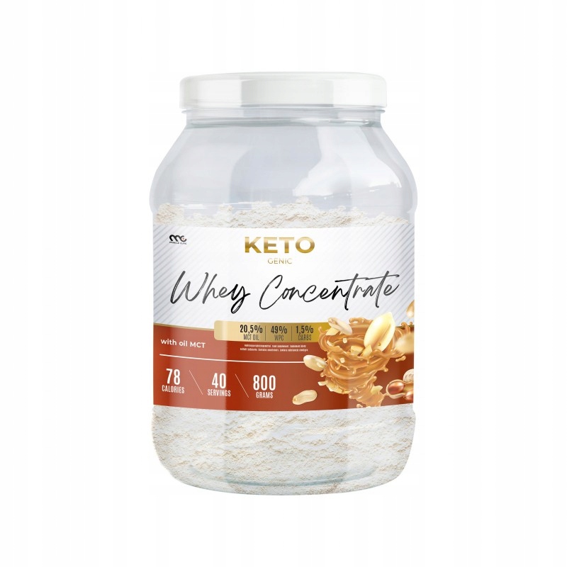 Muscle Clinic KETO WHEY Concentrate WPC Olej MCT Witaminy Słony Karmel 800g