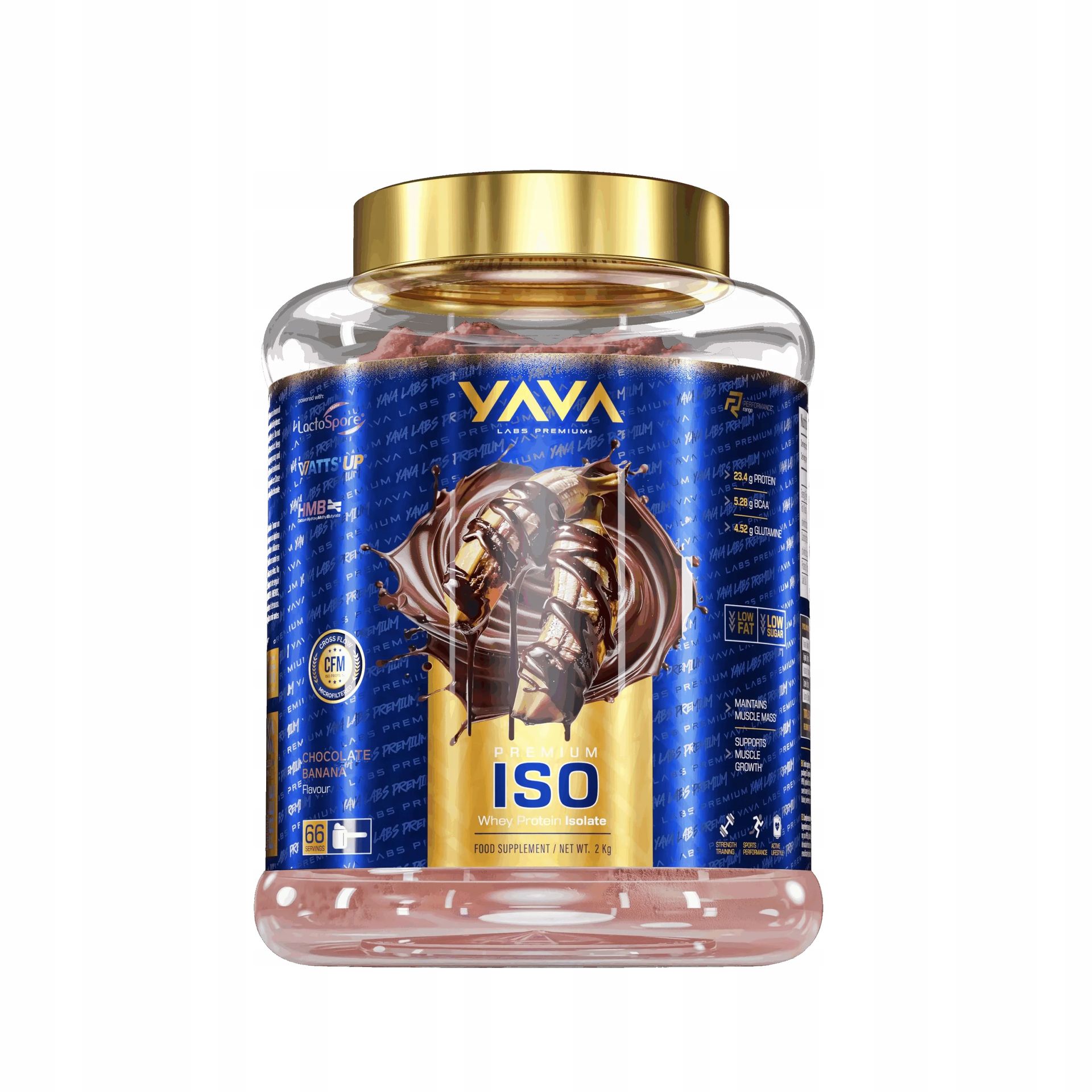 Yava Labs Premium ISO - 2 kg Izolat Białka Serwatkowego Czekolada Banan