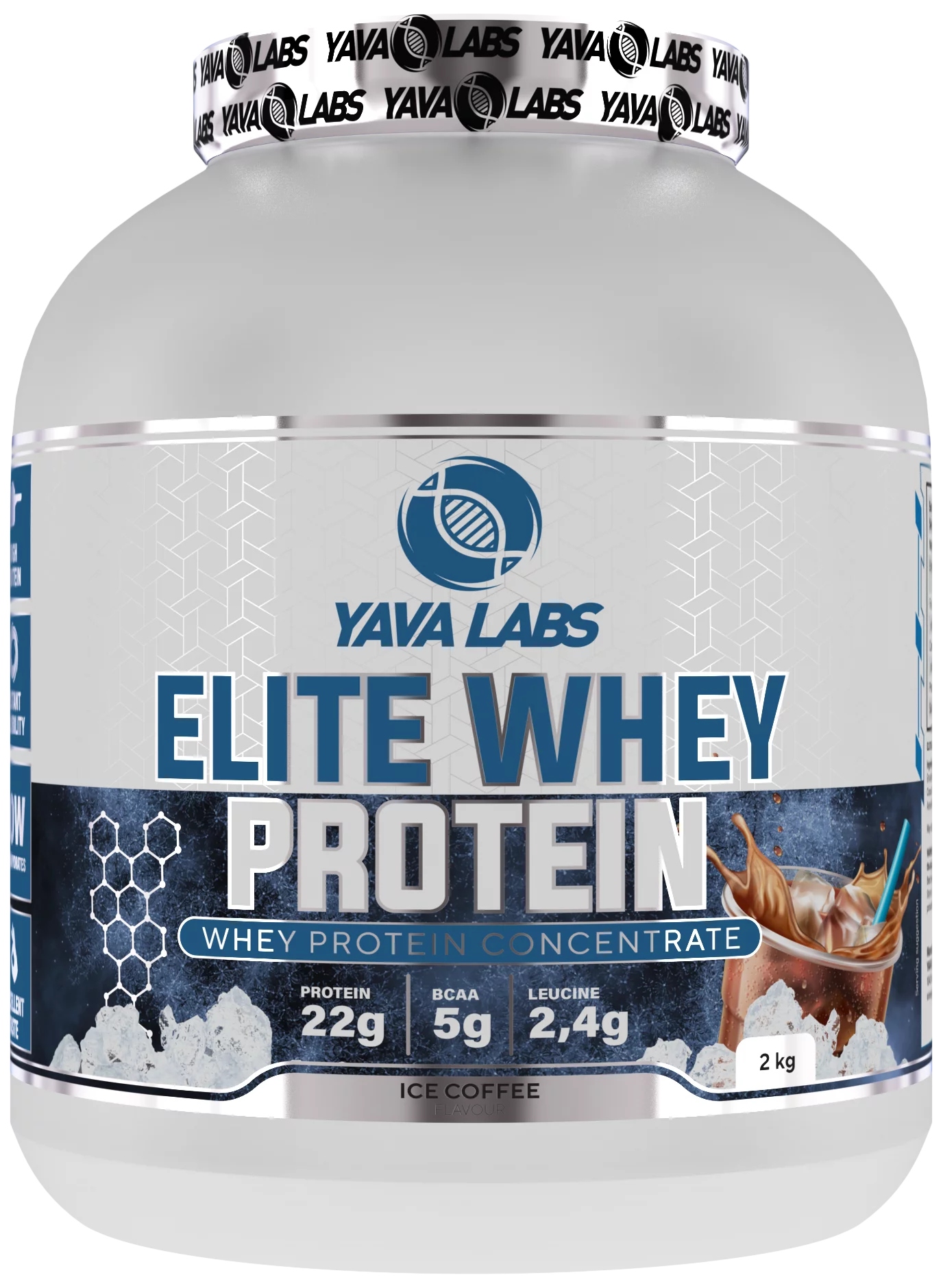 Białko Serwatkowe Elite Whey Protein 2 kg Yava Labs Kawa Mrożona