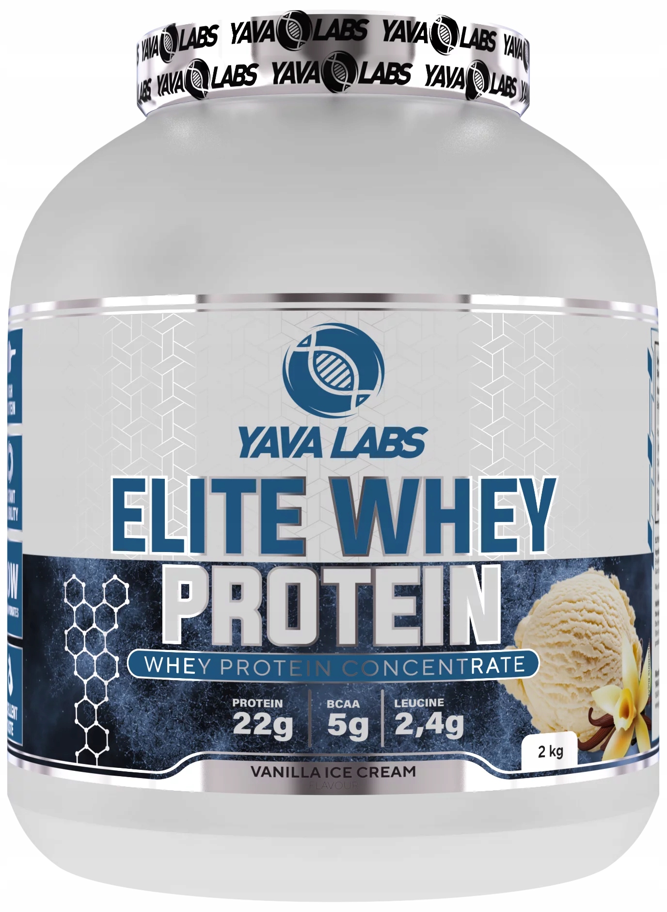 Białko Serwatkowe Elite Whey Protein 2 kg Yava Labs Lody Waniliowe