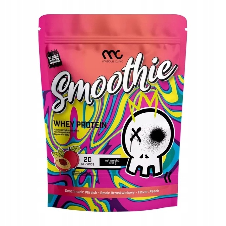Odżywka białkowa MUSCLE CLINIC SMOOTHIE WPC 600g Brzoskwinia
