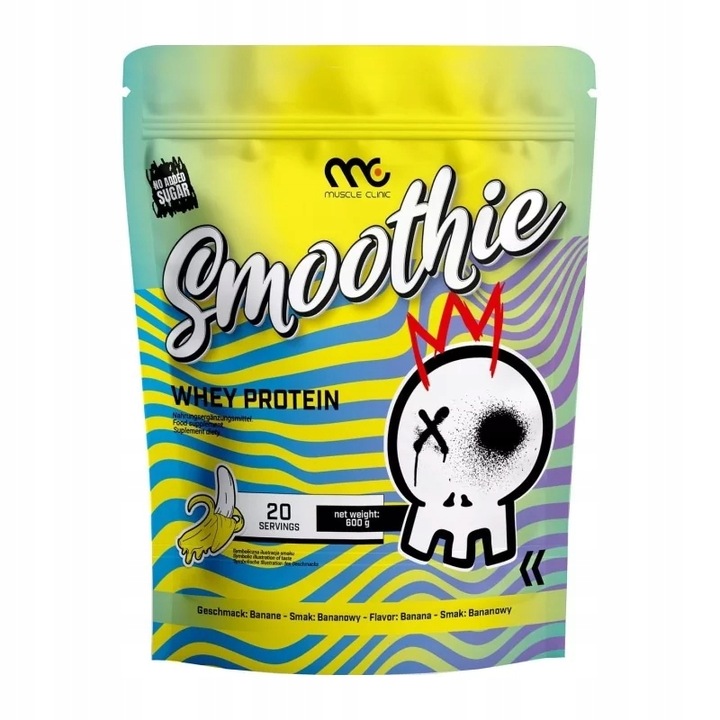 Odżywka białkowa MUSCLE CLINIC SMOOTHIE WPC 600g banan