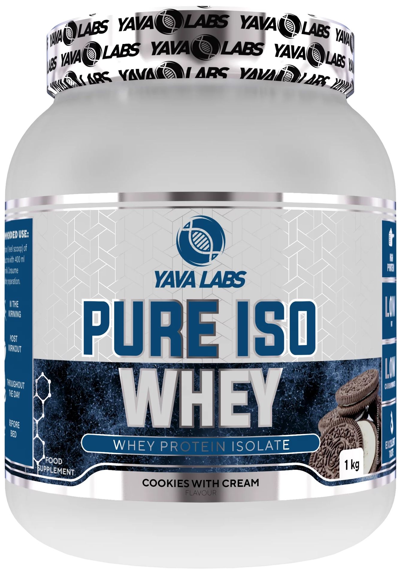 Yava Labs Pure Iso Whey 1kg Izolat Białkowy - Ciastka z Kremem Oreo