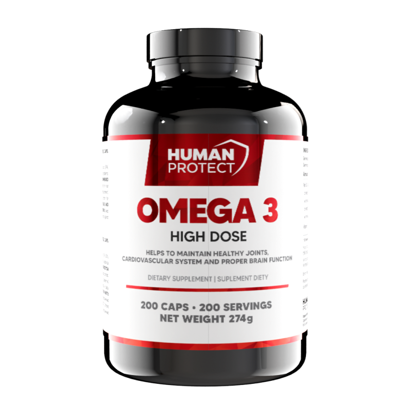 Human Protect Omega 3 High Dose - 200softgels Kwasy Tłuszczowe Omega-3