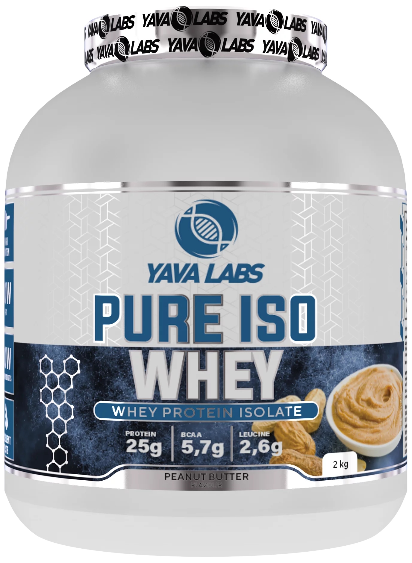Yava Labs Pure Iso Whey 2kg Izolat Białkowy - Ice Coffee Masło Orzechowe