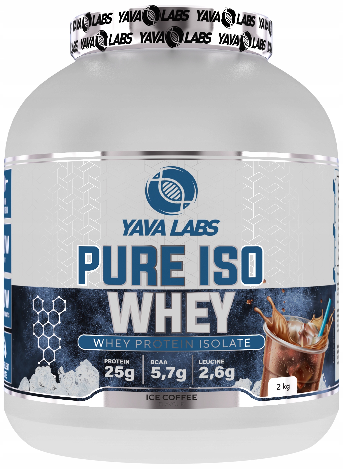 Yava Labs Pure Iso Whey 2kg Izolat Białkowy - Ice Coffee Kawa Mrożona