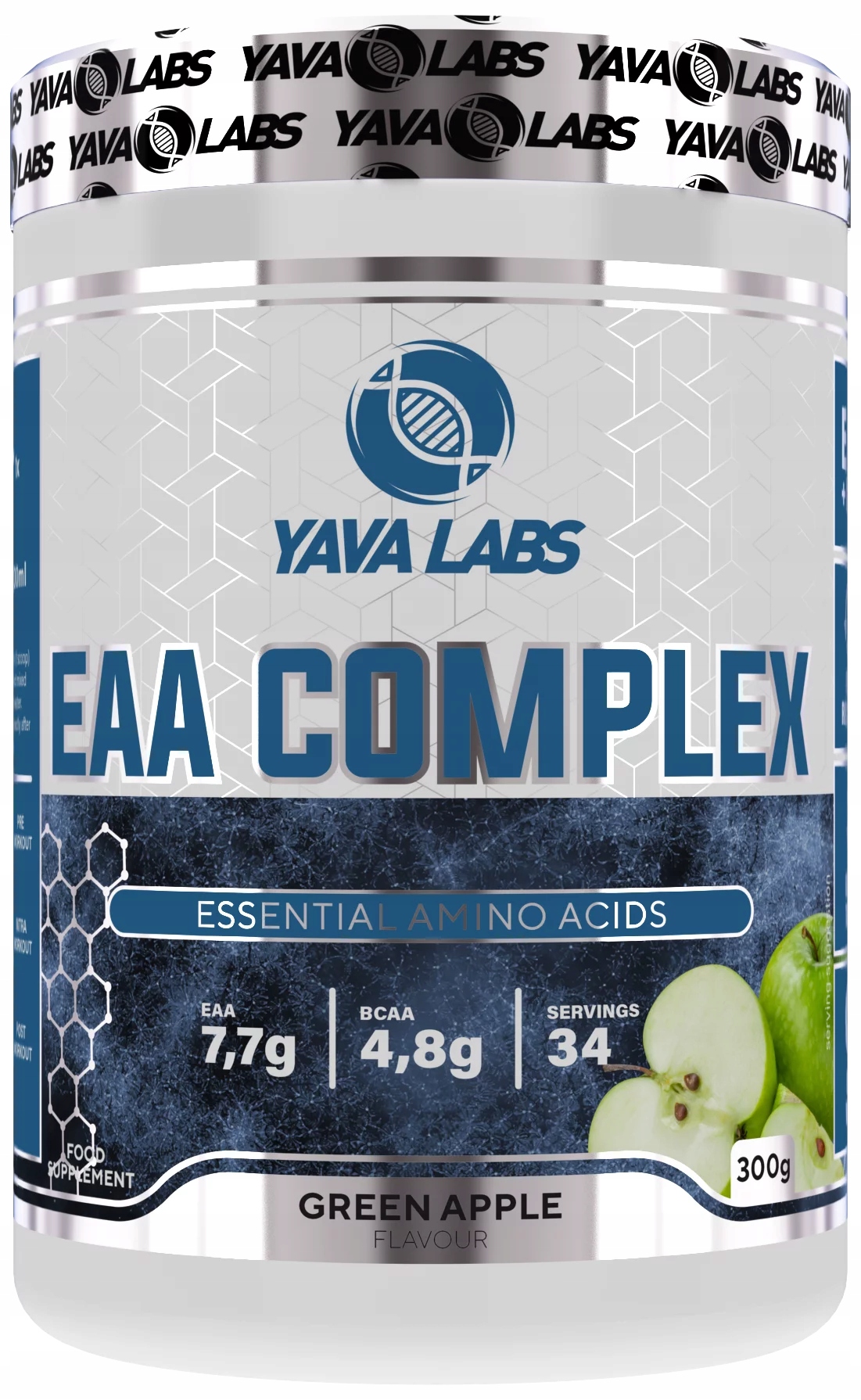 EAA KOMPLEKS YAVA LABS 300G - AMINOKWASY DLA SPORTOWCÓW ZIELONE JABŁKO