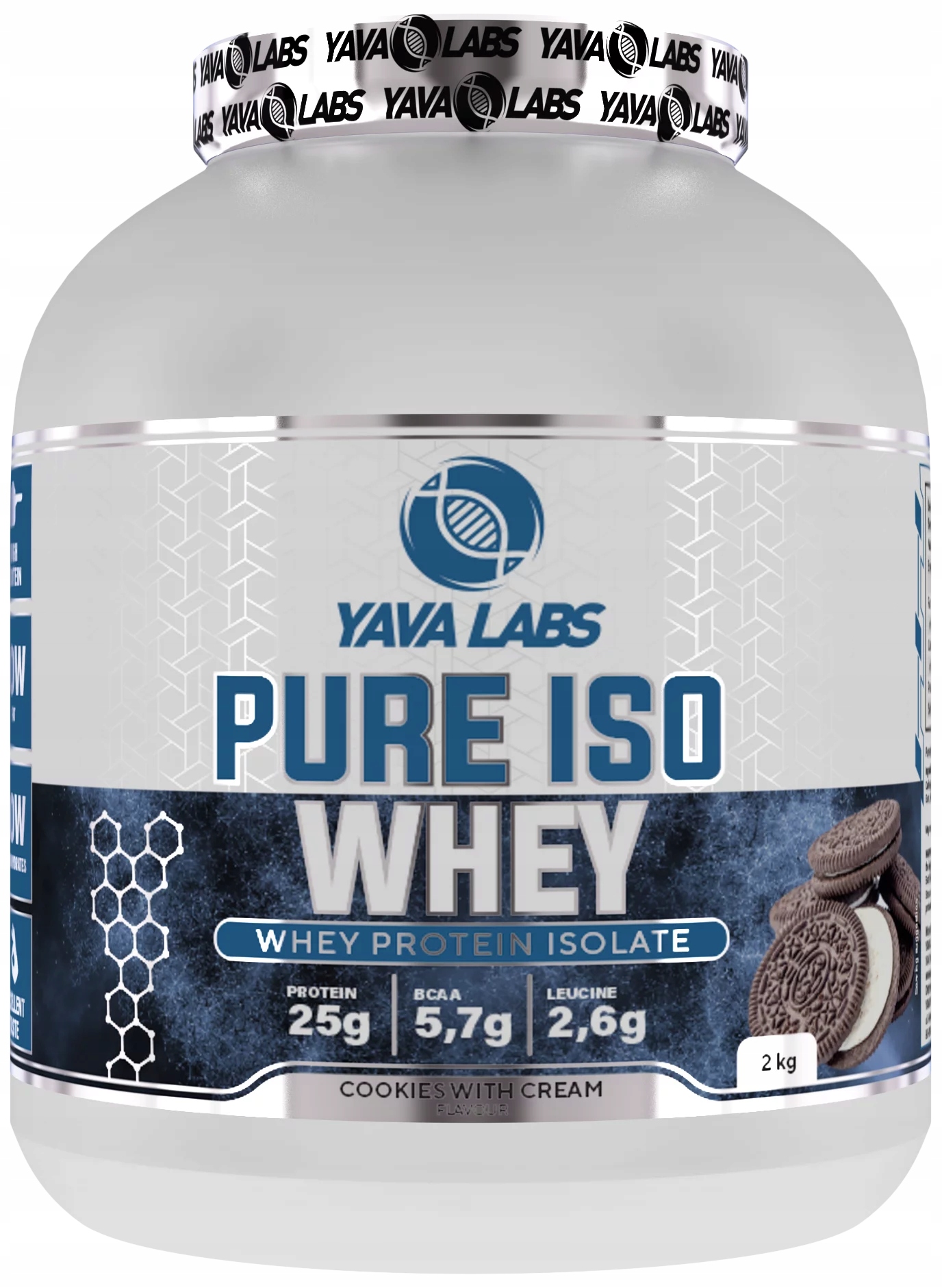 Yava Labs Pure Iso Whey 2kg Izolat Białkowy - Ciasteczka z kremem Oreo