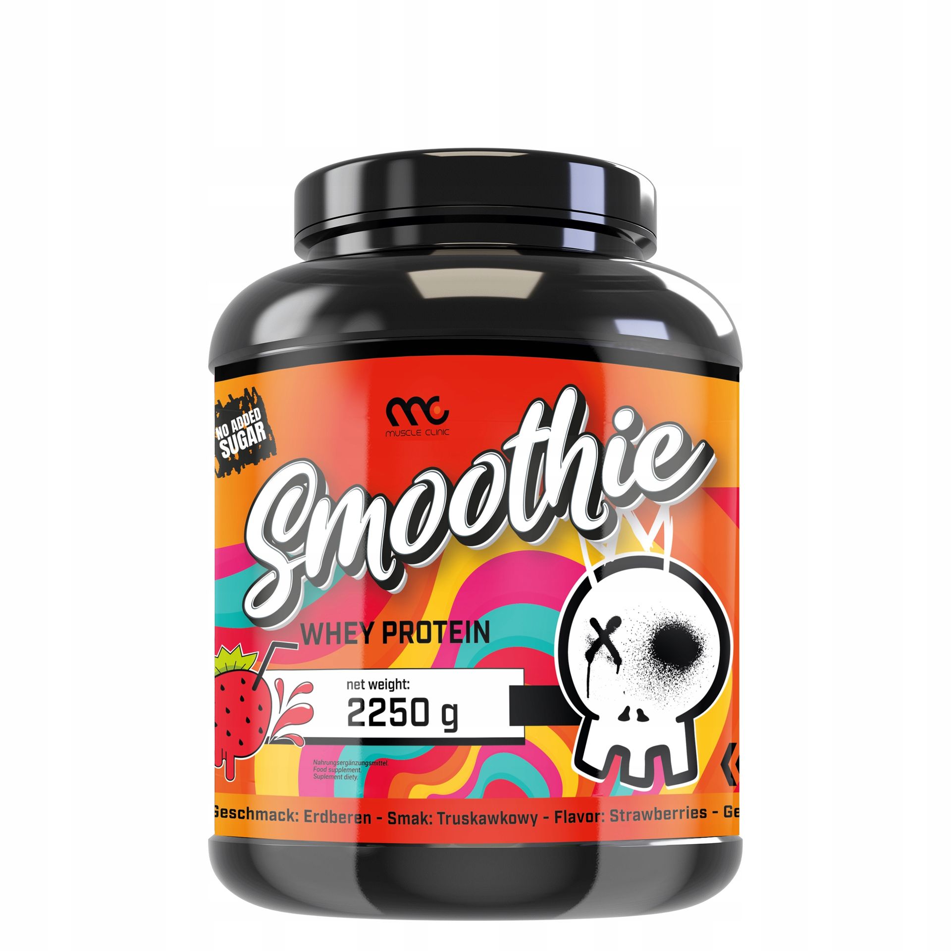 Odżywka białkowa MUSCLE CLINIC SMOOTHIE WPC 2250 g Truskawka