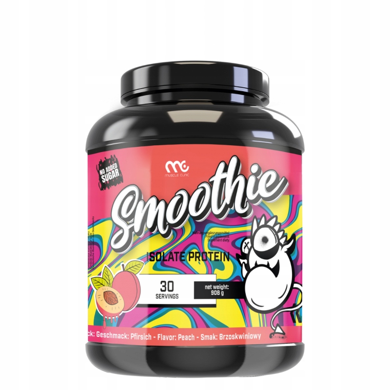 Smoothie Muscle Clinic Izolat Białka Serwatkowego WPI 908G Smak Brzoskwinia