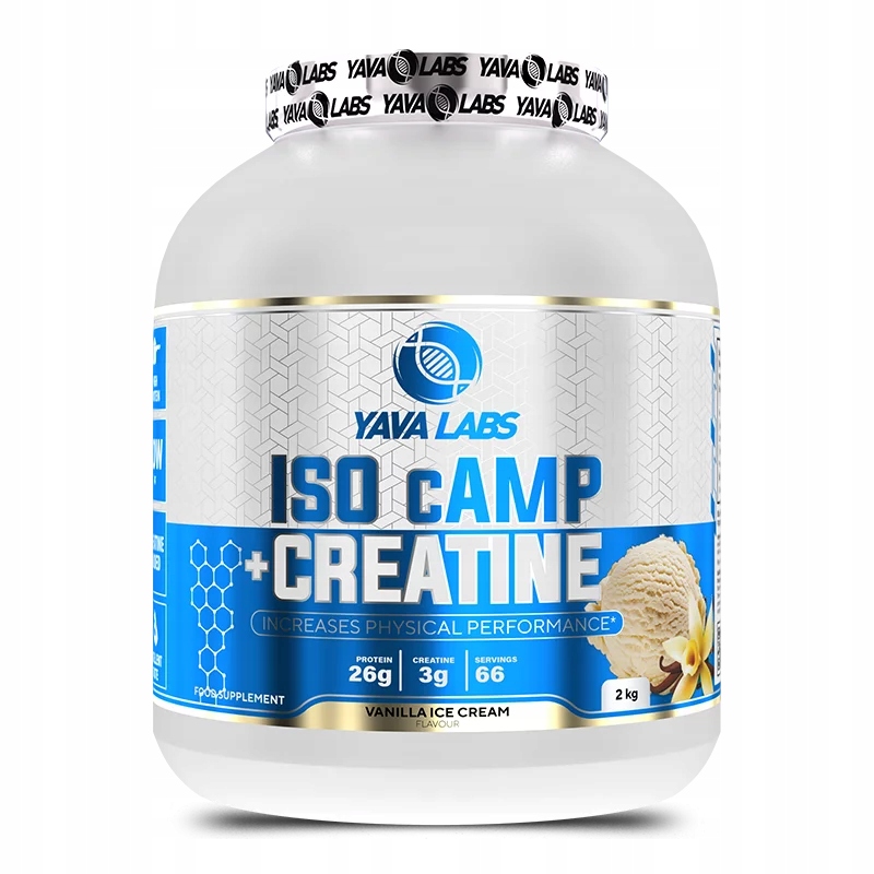Yava Labs ISO cAMP Creatine 2kg izolat białka kreatyna Lody Waniliowe