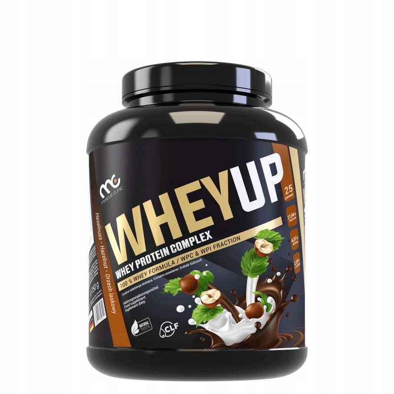 BIAŁKO ODŻYWKA BIAŁKOWA WHEYUP MUSCLE CLINIC 750g SMAK ORZECH LASKOWY