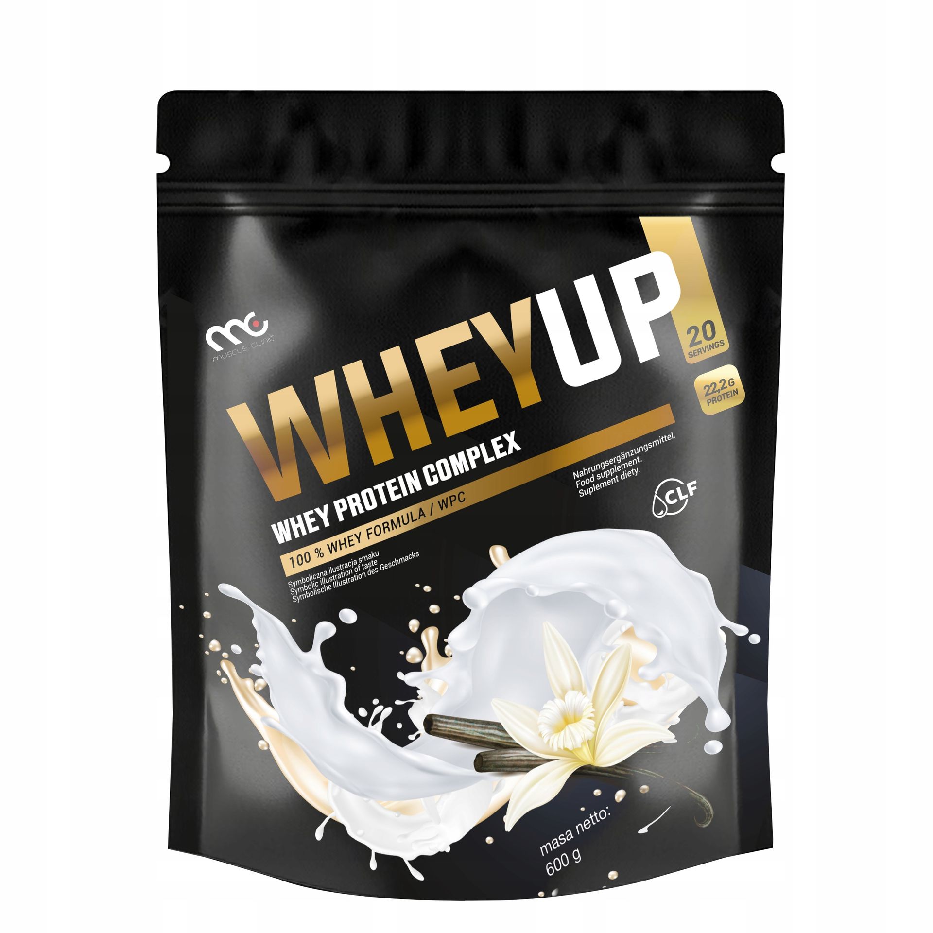 BIAŁKO ODŻYWKA BIAŁKOWA WHEYUP MUSCLE CLINIC 600g SMAK WANILIA