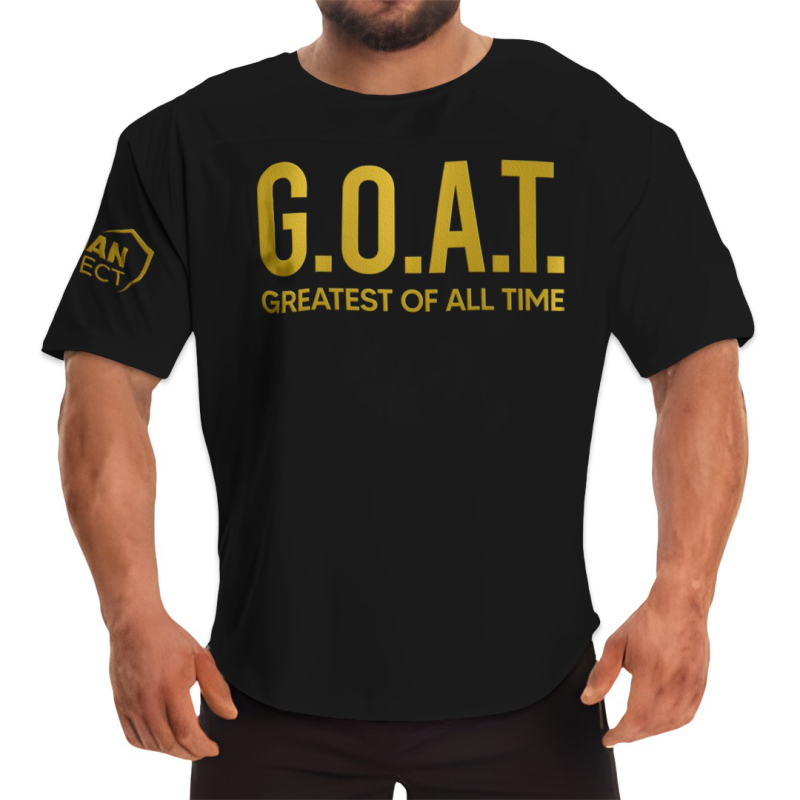Human Protect T-Shirt Oversize Czarno Złoty G.O.A.T. - XL