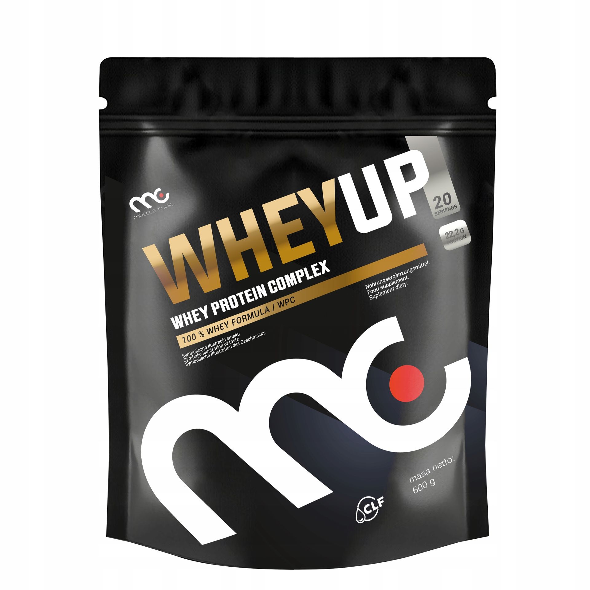 BIAŁKO ODŻYWKA BIAŁKOWA WHEYUP MUSCLE CLINIC 600g SMAK NEUTRALNY