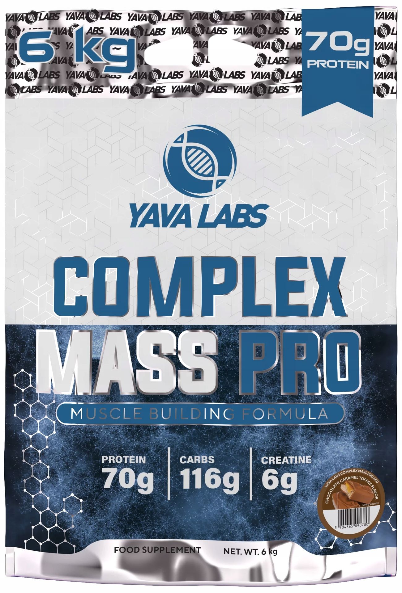 Kompleks Pro Mass 6kg Gainer Yava Labs - Czekoladowy 6000g