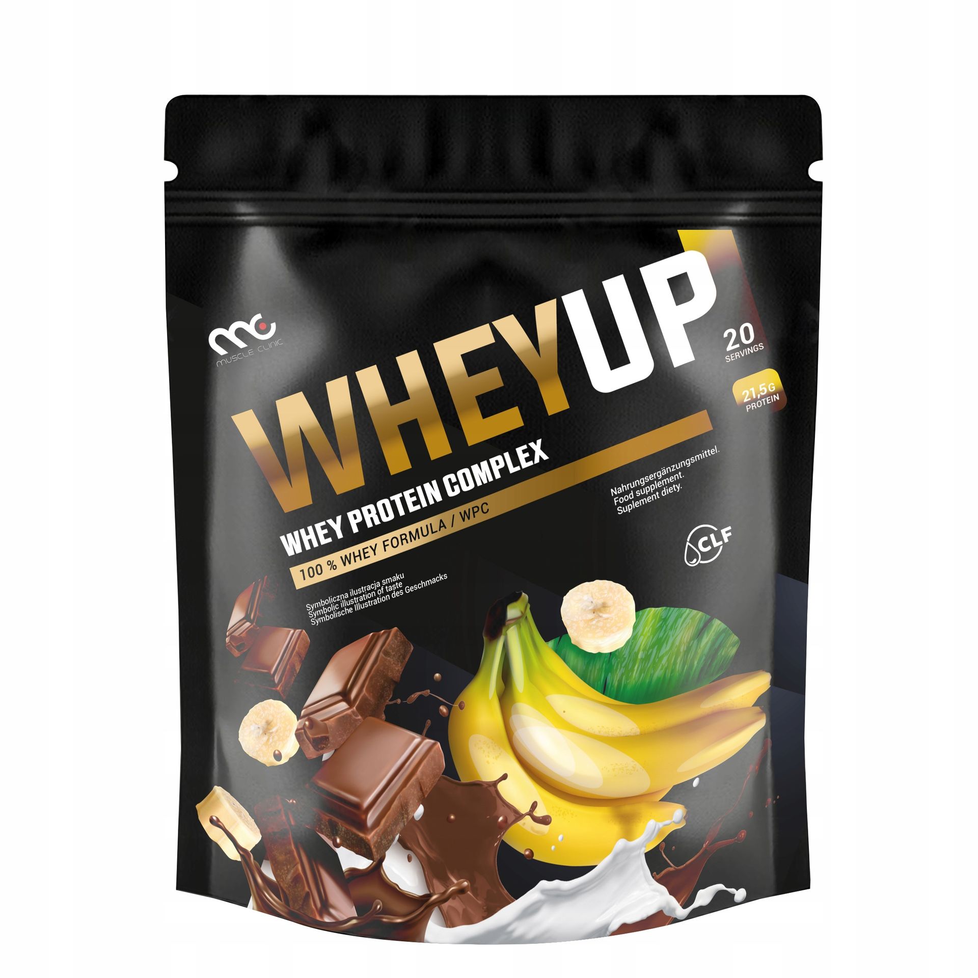 Białko Odżywka białkowa Koncentrat WPC Muscle Clinic 600g Czekolada banan