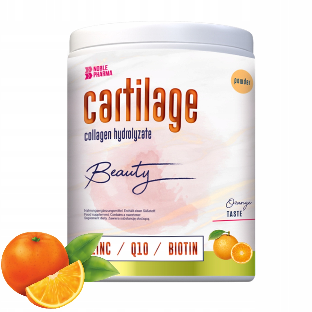 KOLAGEN WOŁOWY HYDROLIZAT WITAMINY CARTIGALE POMARAŃCZ 250g W PROSZKU