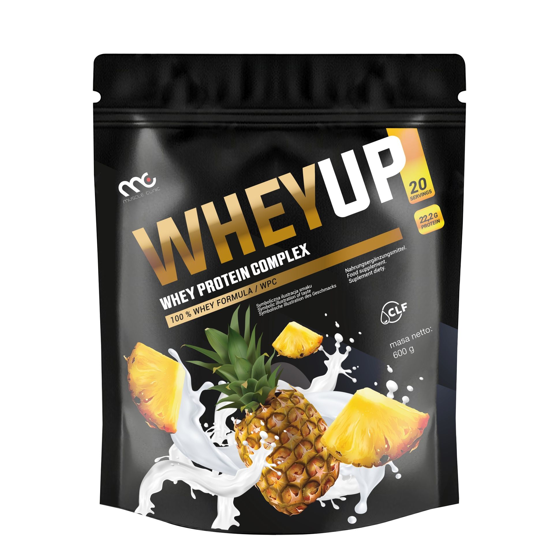 Białko Odżywka Białkowa Koncentrat Białka WPC Muscle Clinic 600g Ananas