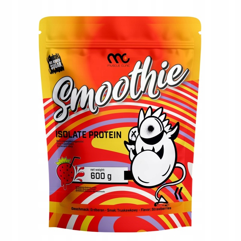 MUSCLE CLINIC Smoothie ISO 600g Izolat białka 92g Truskawka