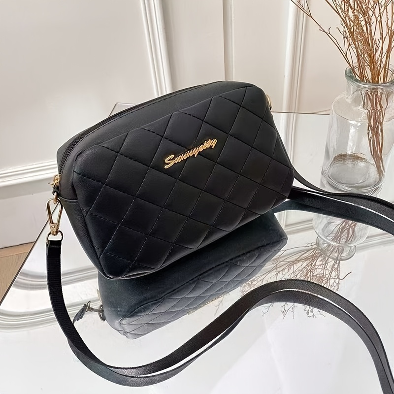 TEMU koreańska torebka w stylu Ins na 2026, mała kwadratowa torebka z diamentową siatką, codzienna torebka crossbody, portfel na telefon