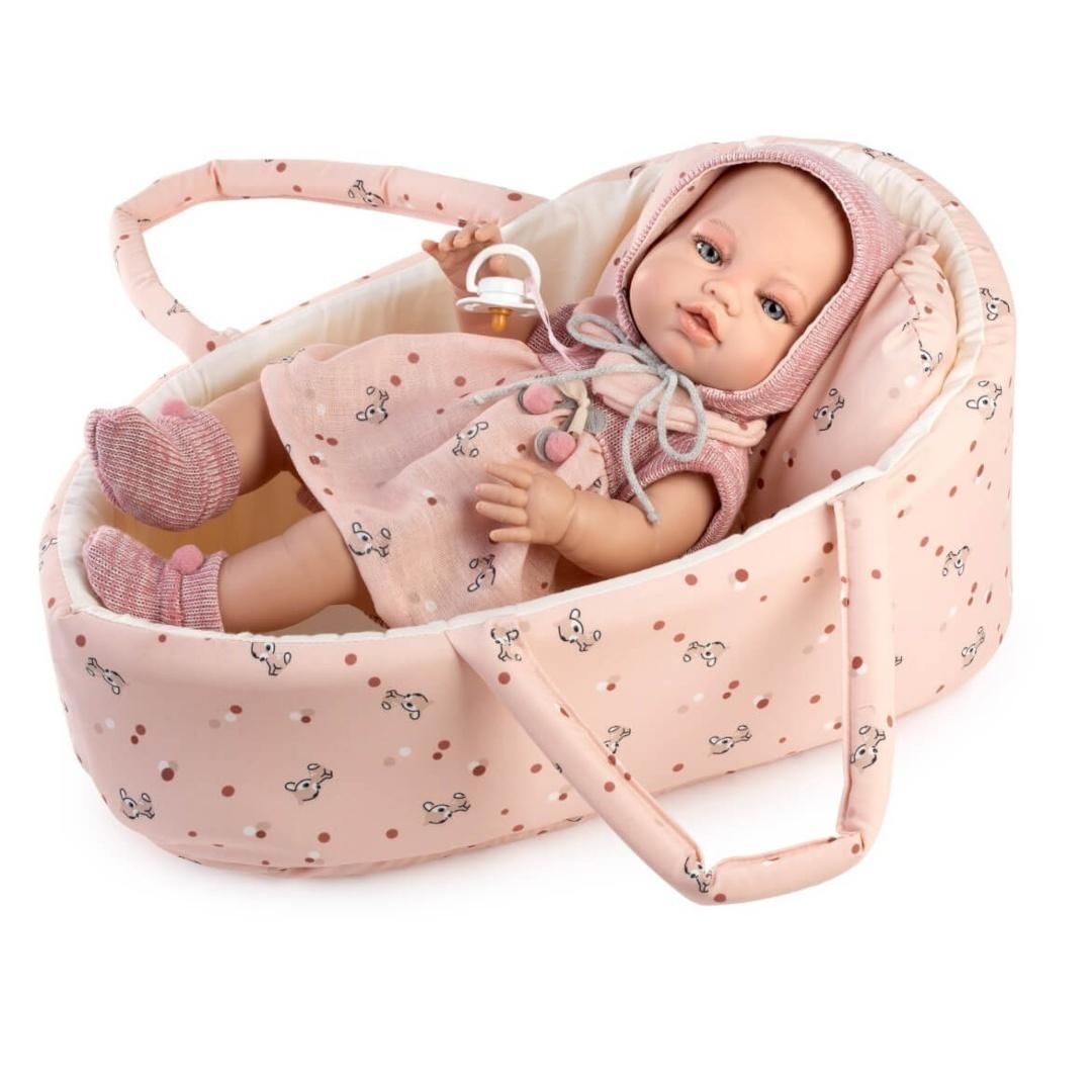 Lalka hiszpańska bobas w nosidełku 38cm