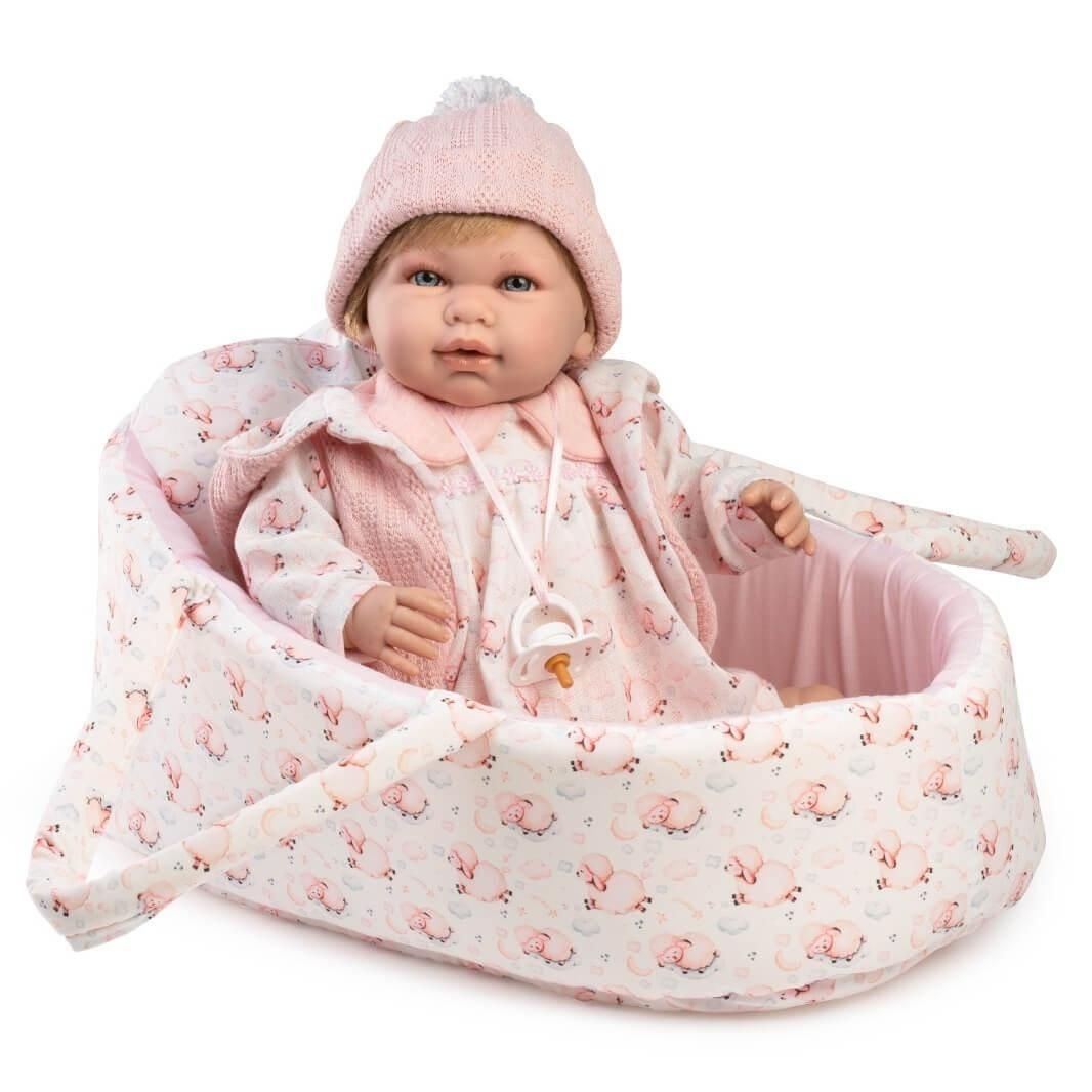 Lalka hiszpańska w nosidełku Daniela 42cm - zabawka