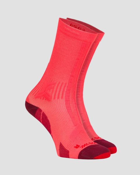 X-SOCKS Skarpety biegowe TRAILRUN DISCOVER CREW fluo red/namib red