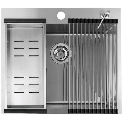 LAVEO Zlewozmywak jednokomorowy Malawi SLMA010D Inox 50x58 akcesoria