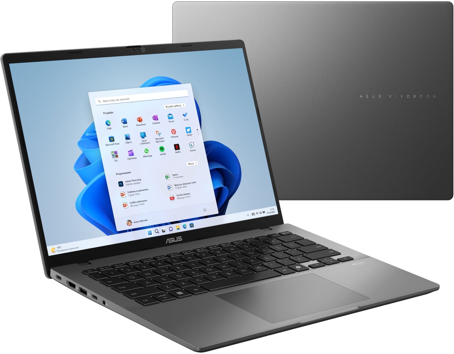 ASUS Vivobook S14 OLED M3407GA-SF012W - Ryzen AI 7 445 14'' 16GB 512GB W11H Szary 90NB17L1-M000C0