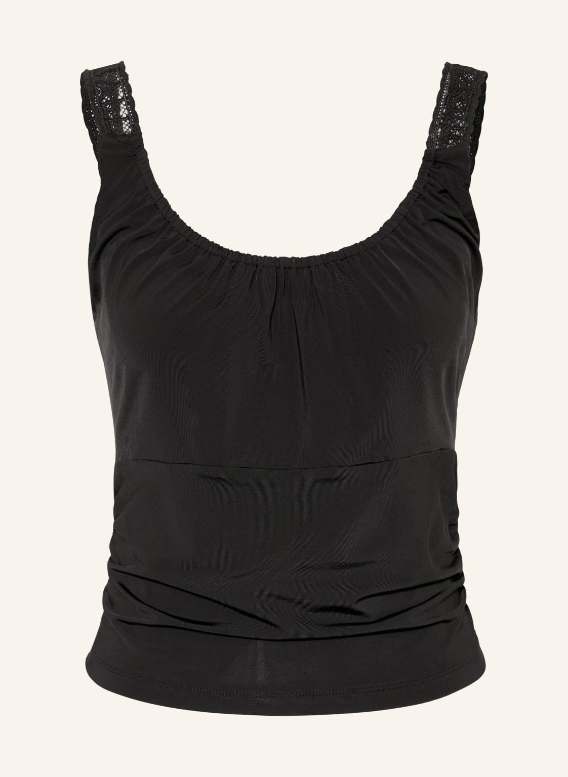 Allsaints Top Celena Z Koronką schwarz