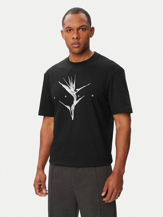 HUGO T-Shirt Darise 50563436 Czarny Relaxed Fit