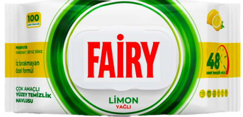Fairy Lemon chusteczki czyszczące 100 szt. zapach cytrynowy