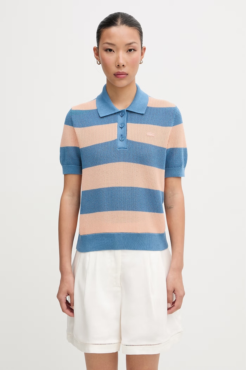 Lacoste polo bawełniane damskie