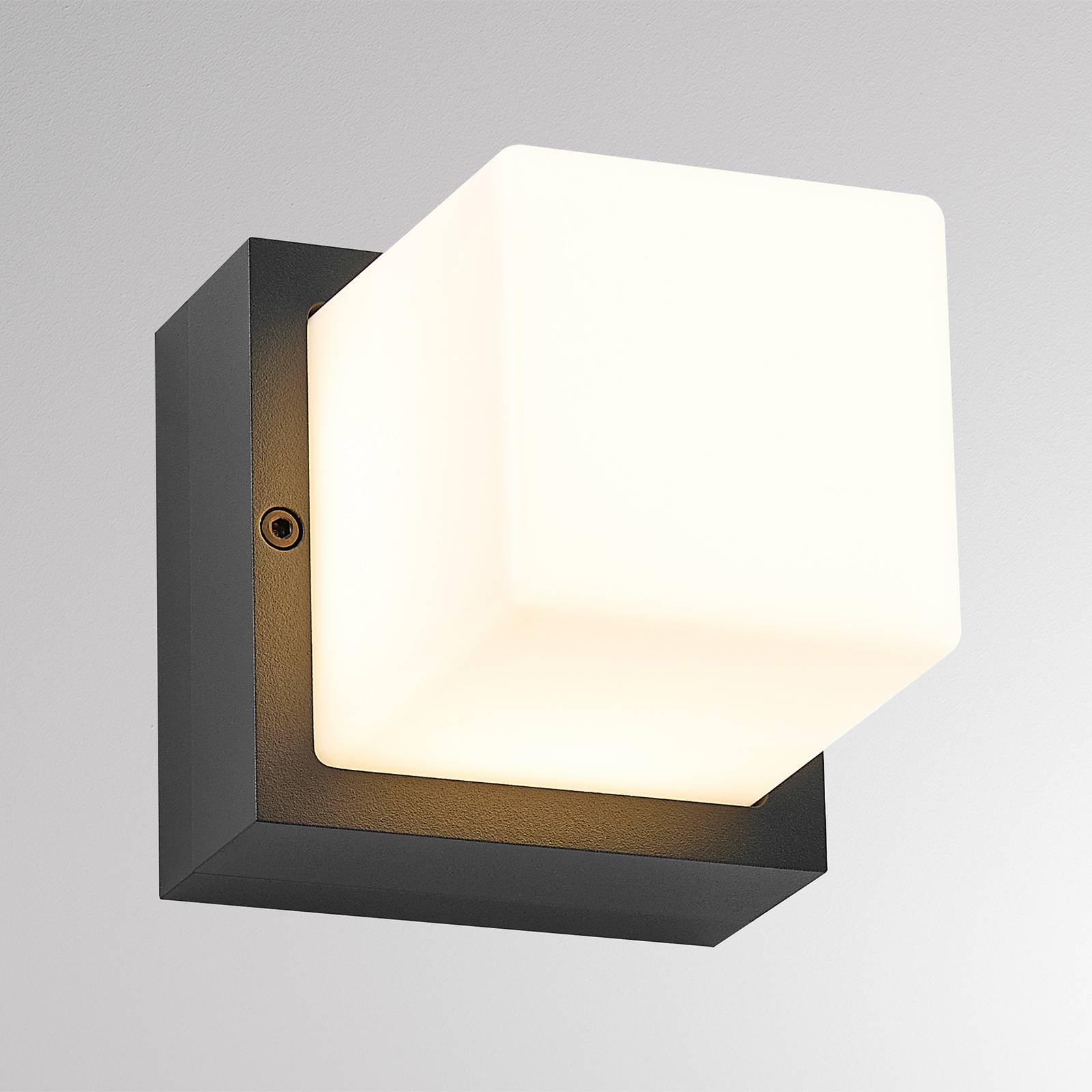 Molto Luce Kinkiet zewnętrzny FYNN-O, czarny, aluminium, nowoczesny