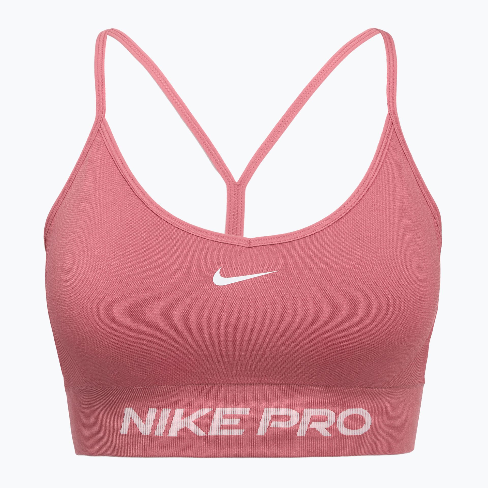 Biustonosz treningowy Nike Pro Seamless Light Support peony/white WYSYŁKA W 24H 30 DNI NA ZWROT
